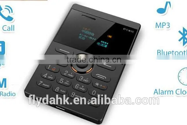 New Style Small Size IFcane E1 Mini Card Mobile Phone Ultra Thin Mini Credit Card Phone FM Radio Mini Phones With Multi-laguage photo-2