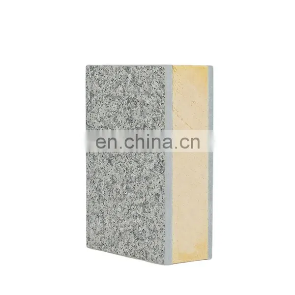 100MM Thick Fireproof Interior Decorative Siding Continuous Frp Plastic Flange Cover Pu Insulation Decorative Integrated Boards photo-2