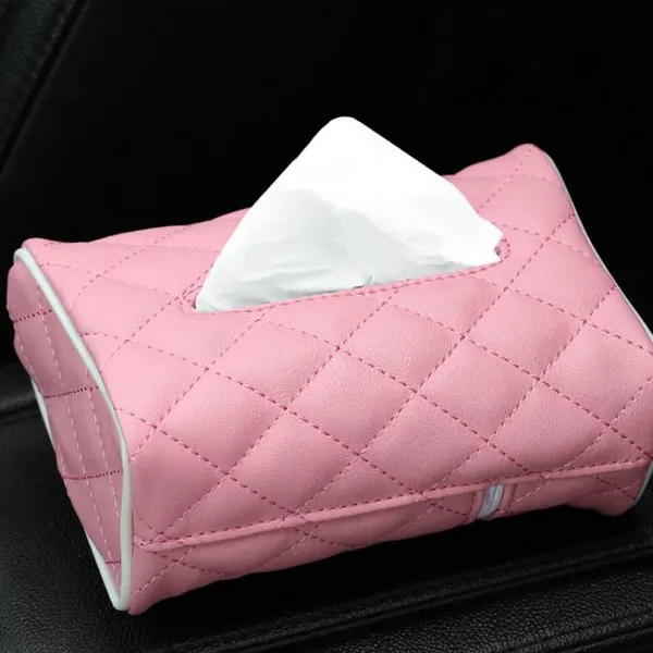 Wholesale Creative Car Sun Visor Tissue Box Napkin Storage Holder for Car Seat Back Mounted Hanging Paper Towel Cover photo-4