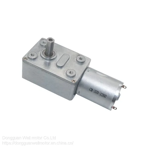 18v 12v 24v Brush Metal Worm Gear dc Electric Motor for Smoke Exhaust Machine photo-3