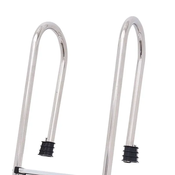 High Quality 5-Step Pool Ladder With Flange Type SS Steel Frame Ladder for Non-Slip Plastic Steps for Above Ground Swimming Pool photo-4
