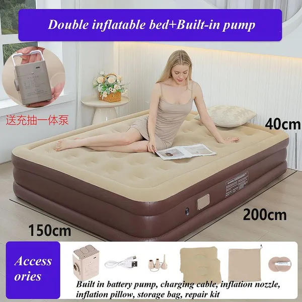 Camping Inflatable Cushion PVC Inflatable Bed Folding Bed photo-4