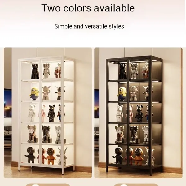 2000mm Glass Display Cabinet With LED Lighting and Lockable Door - Modern Curio Cabinet photo-3