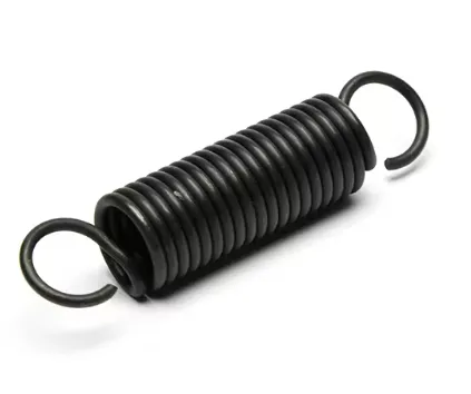 Custom Spiral Spring Stainless Steel Black Coating Double Hook Tension Spring photo-2