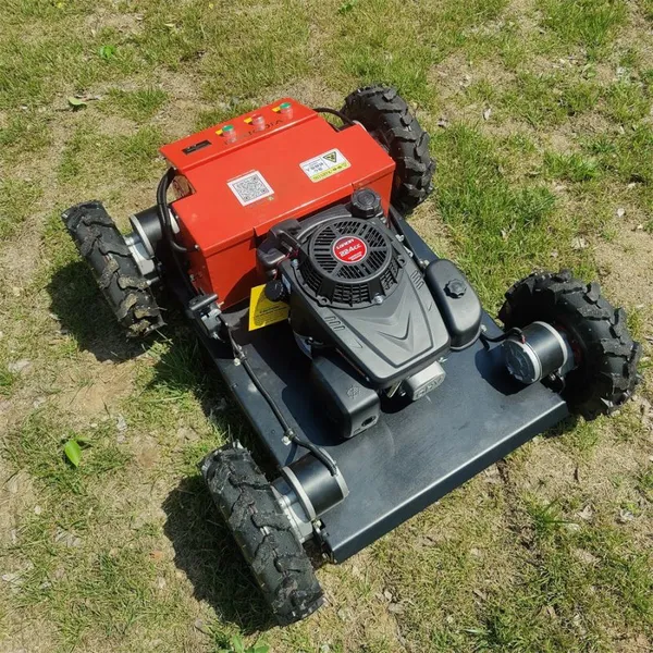 Customization Color Industrial 4-Stroke Gasoline Electric Hybrid Brushless DC Motor Wireless Radio Control Electric Slope Mower photo-6