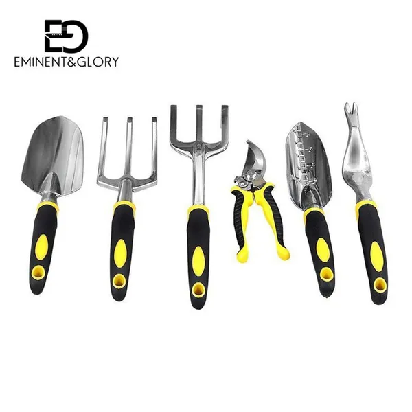 Wholesale Garden Tools Set With Metal Trowel Rake Fork Pruning Shear Gloves Twist Tie and Plant Labels photo-4
