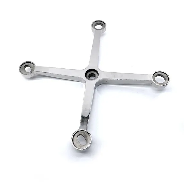 Factory Direct Glass Spider Fitting Free Samples Available Standard Compliant 316 Stainless Steel 4 Way Arm photo-4