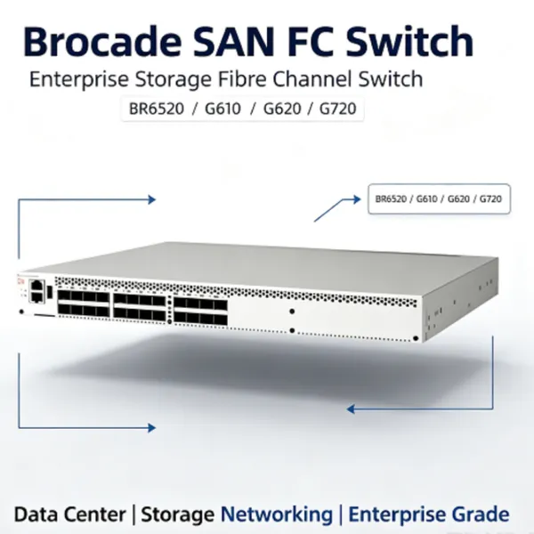 Brocade BR-6520 BR-G610 BR-G620 BR-G720 SAN FC Fibre Channel Switch, Enterprise Data Center Storage Network Switch