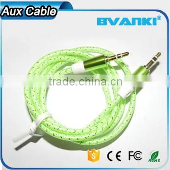 2016 Top Selling Products in AUX Cable, 1m 3.5mm Male Mini Plug Stereo Audio Cable for Iphone 6s Phone Unlocked photo-2