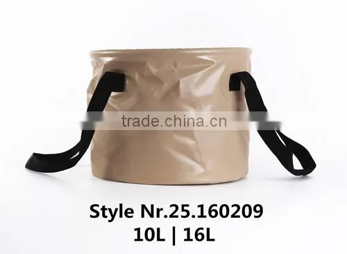 2016 Folding Bucket Pvc Tarpaulin Fishing Portable Outdoor Dustbin With Two Handles photo-5