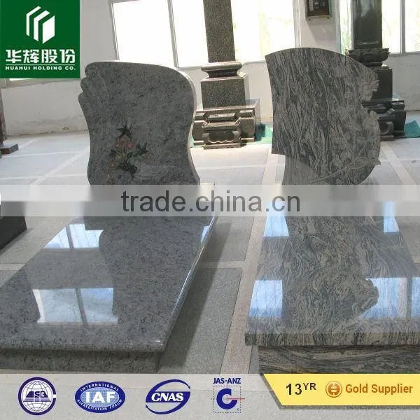 Stone Carving Flower and Crosscolor Monument Slab Shanxi Black Absolut Tombstone Cheap Granite photo-6