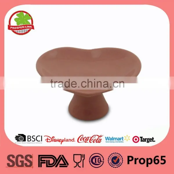 Cheap Heart Shape Wedding Mini Ceramic Cake Holder photo-2