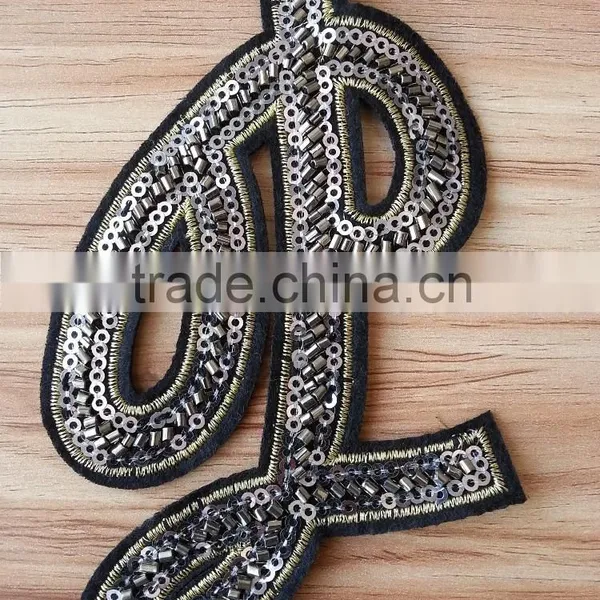 2015 New Arrive Handmade Beaded Applique Patches For Women -- A1503 photo-3