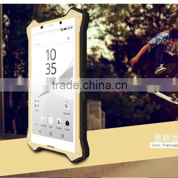 Love Mei MK2 Series Metal Aluminum Phone Cases Cover Flip Leather Shockproof Case For Sony Xperia Z5 TB-0152 photo-3