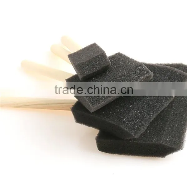 4pcs High Quality Plastic Handle DIY Foam Brush For Kids photo-4