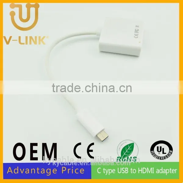 Hot Sell White Usb-c to Usb 3.0 Cable With Usb Male to Hdmi Female Adapter photo-2