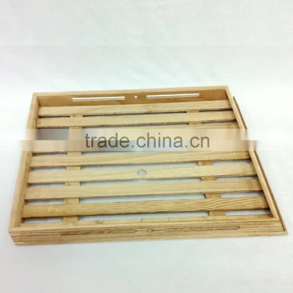 Handmade Tanning Wooden Serving Tray Bread Plate Kitchen Paulownia