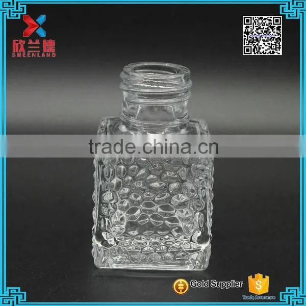 Wholesale Embossed Square Empty Aroma Reed Diffuser Glass Bottle 45ml photo-3