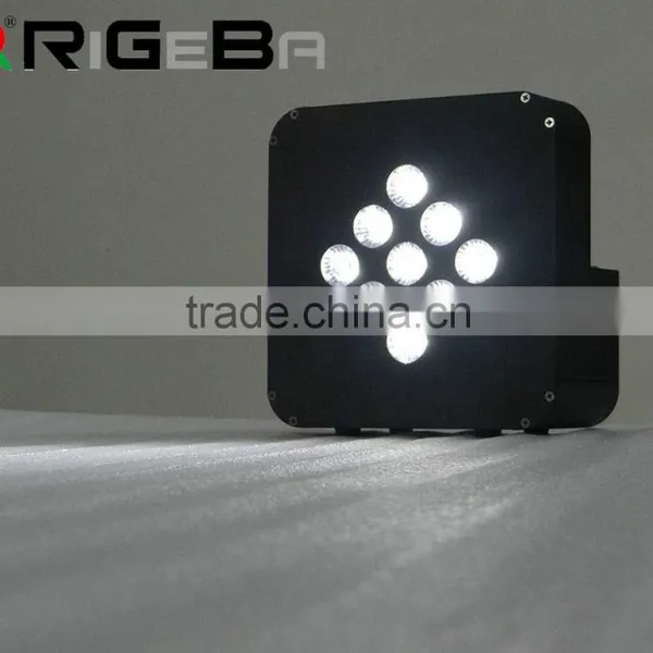 RIGEBA NEW HOT SELLING 9*10W RGB 3 IN 1 Wireless Battery Led Flat Par Can photo-6