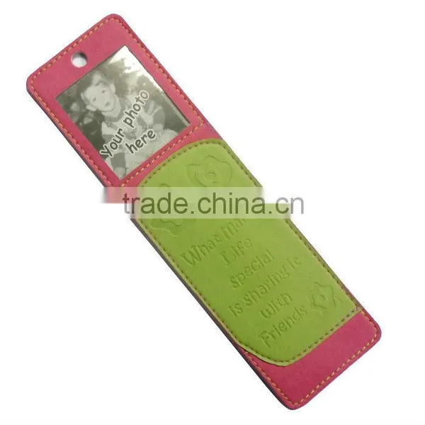 Custom Leather Bookmark With Photo Window