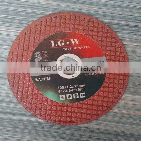H487 Red 2nets 4" 105mm Chinese Steel Cutting Wheel Metal Abrasive Cut Off photo-6