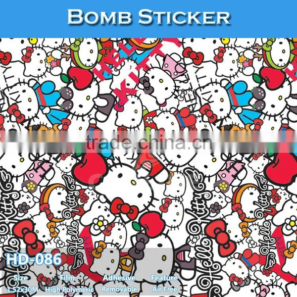 HD-083 Air Bubble Free High Definition Car Body Wrapping Film Design Bomb Sticker photo-4