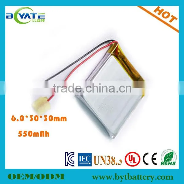 IEC UN38.3 MSDS Certificated 603030 15C 3.7V 500mAh Polymer Battery photo-5