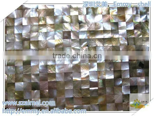 Browm Mother of Pearl Mosaic Tile Shell Mosaic Wall Tile Wall Panel photo-4