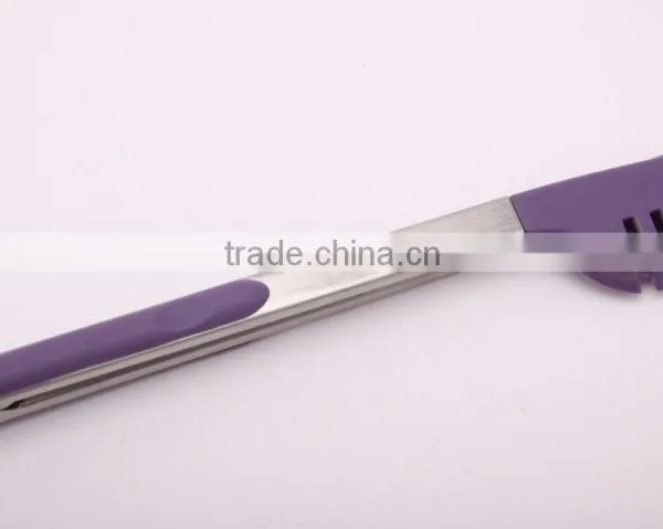 Kitchen Utensil Cook Serve Stainless Steel New Locking Tongs With Silicone Heads