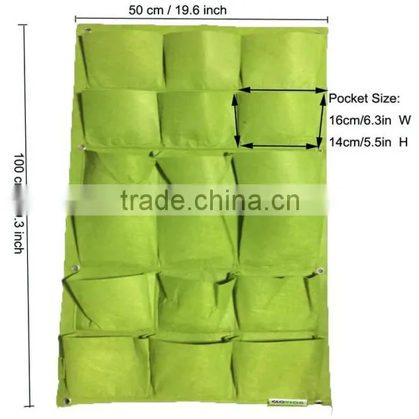 Vertical Wall-mounted Polyester FELT Wall Planting Bags Flower Grow Bag Wall Garden Planter Bags Plant Nursery Bag