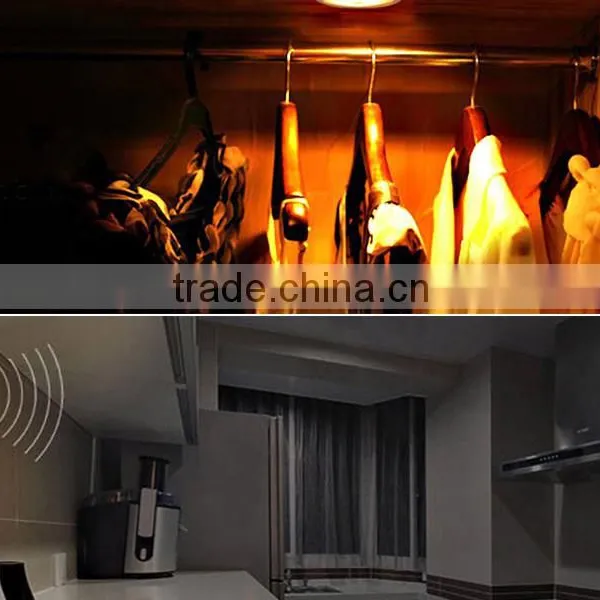 Battery Powered LED Motion Lights Stick-To-Anywhere For Stairways Bathroom Kitchen Nursery Hallway Motion Sensor Night Light photo-3