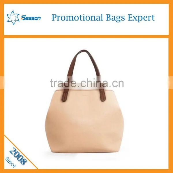 Simple Women Pu Tote Bag for Shopping Wholesale Handbag China photo-3