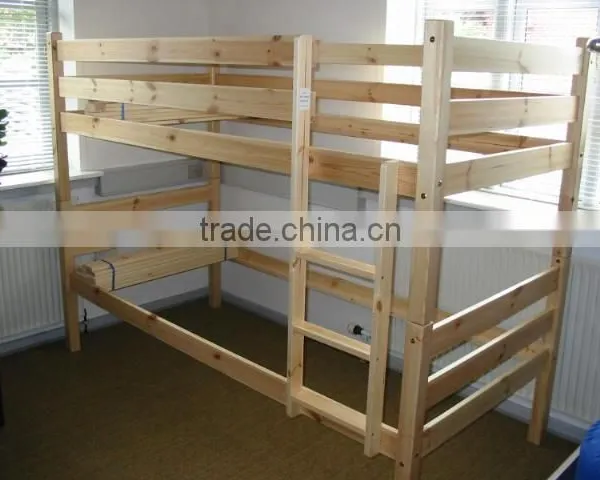 Cheap Used Honey Adult Wood Bunk Bed For Hostels photo-2