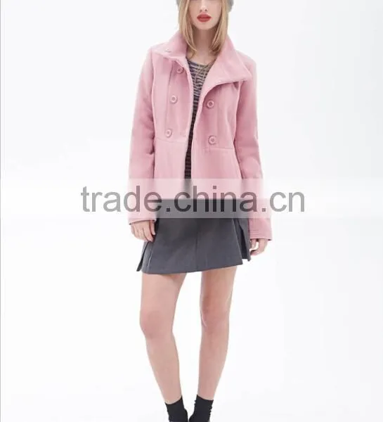 Turkish Woman Coat With Woolen Blended Fabrics Women Fashion Coats 2015 photo-6