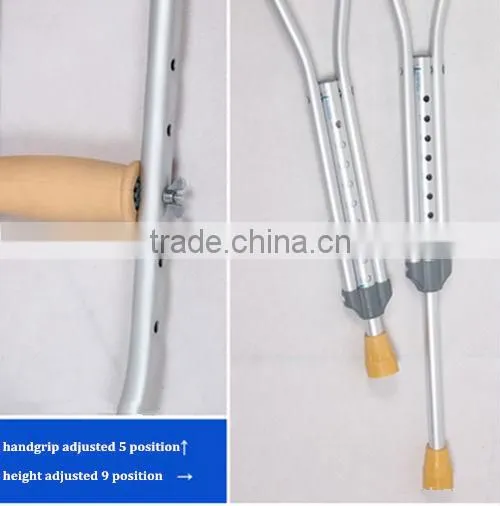 Underarm Height Adjustable Aluminum Crutches photo-6