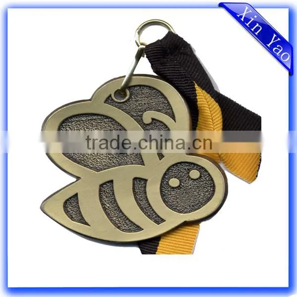 Factory Made Zinc Alloy Antique Bronze Custom Shape Medal