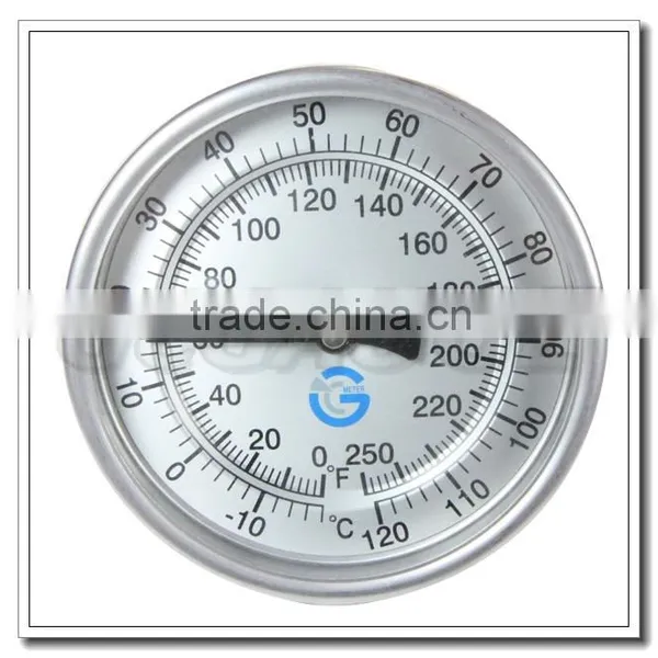 High Quality Crimped Ring Stainless Steel Industrial Back Entry Thermometer photo-2