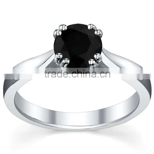 Natural Black Diamond Ring In All Sizes and Custom Desingns photo-4