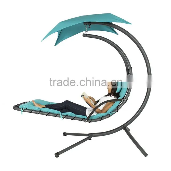Outdoor Canopy Reclining Iron Swing photo-2