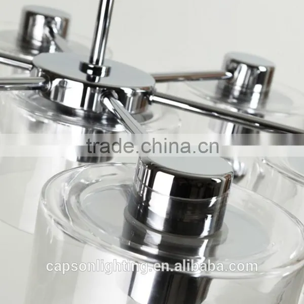 Modern Desingn Glass Shade Indoor Ceiling Lamp With Chandelier photo-4