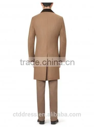 2015 New Style 100% Cashmere Classic Brown Mens Cashmere Coat photo-2