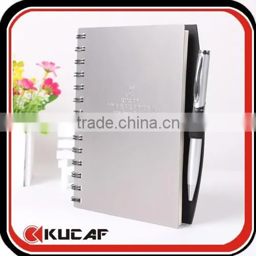 Custom Wholesale Aluminun Dairy Spiral Notebook With Pen photo-3