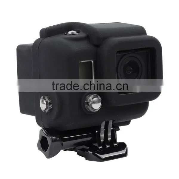 Rugged Shockproof Silicone Cover Case for Go Pro Hero4 Camera, Soft Housing Protective Case Cover Skin for Go Pro Hero3+ photo-4