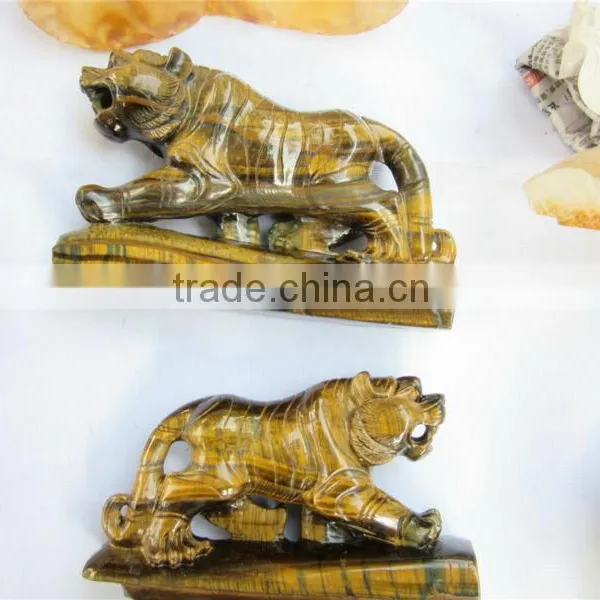 Hot Sell Unique Gemstonestone Animals Sculpture Handicraft Carving Tiger Lion Horse photo-3
