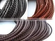 Bolo Braided Round Leather Cords |100% Genuine Leather Corda/ 3mm Braided Bolo Cord Round photo-6