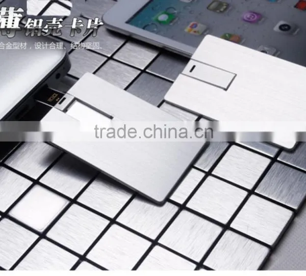 Super Slim Aluminum Material USB Flash Drive, Grade A Chips Credit Card Business USB Memory Stick Custom photo-3