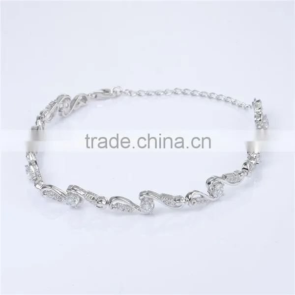 Beautiful Hotsale High Quality Handmade Tennis Bracelets With White AAAA CZ Stones photo-6