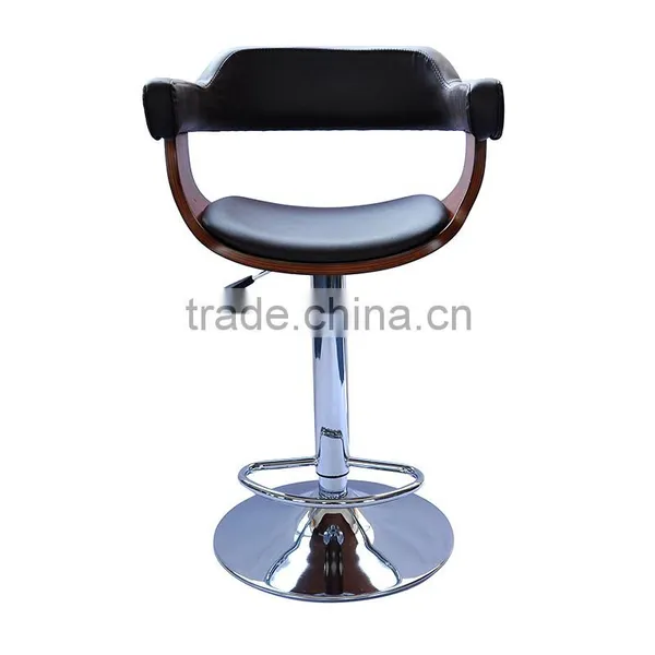 Antique Wood Metal Bar Stool High Chair photo-4
