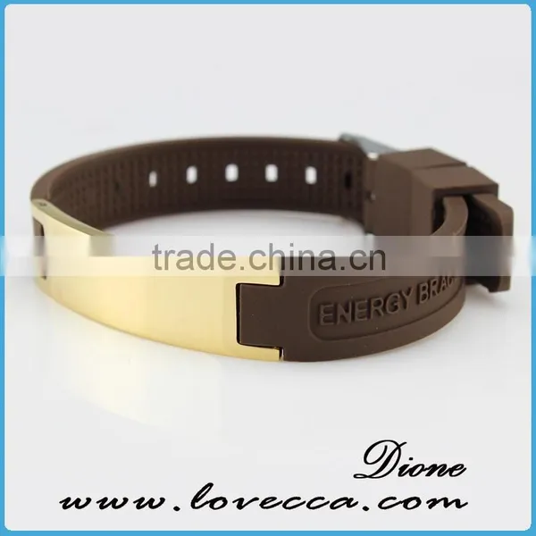 Good Price Blue Personalized Silicone Bracelets 4 in 1 Bio Magnetic Band photo-6