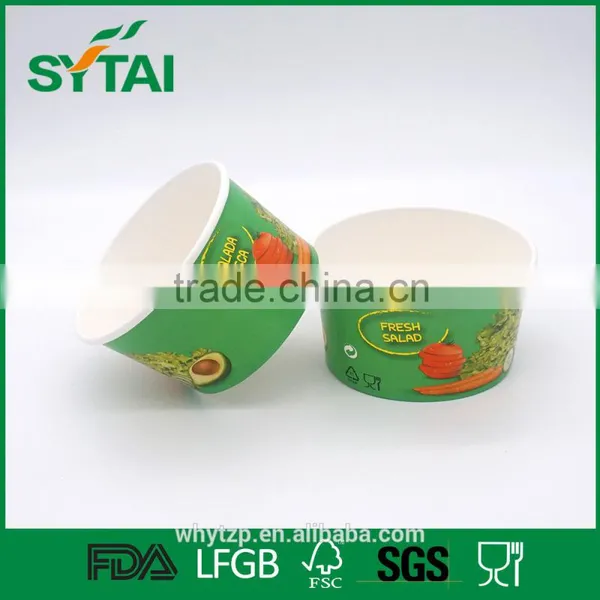 Custom Logo Print Paper Soup Cups With Paper Lids